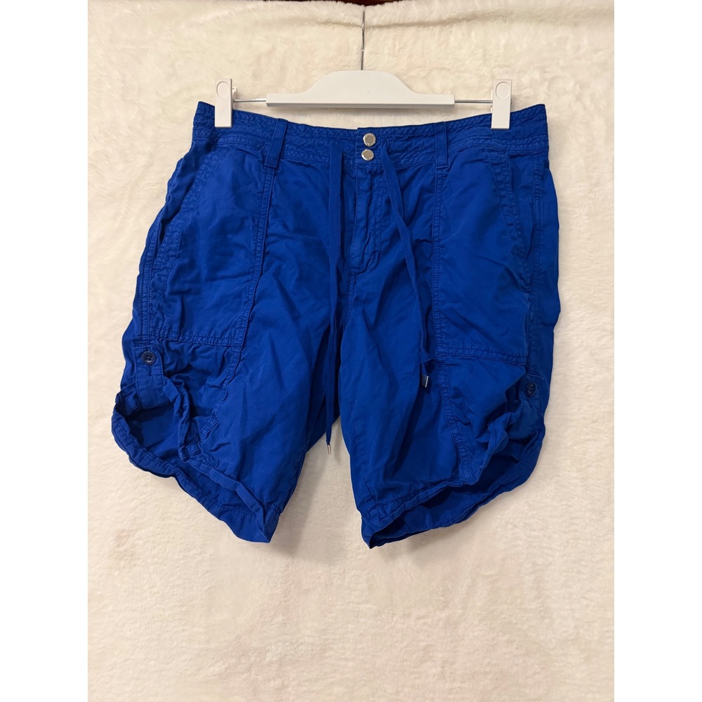 Lauren Ralph Lauren Womens Size 8 Royal Blue Cargo Utility Shorts Drawstring 8"